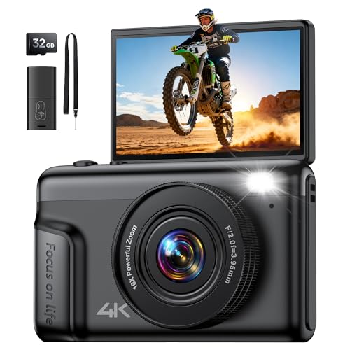 4K 64MP Digitalkamera Kamera Fotokamera: 16X Digital Zoom Kompaktkamera mit 2-Zoll IPS Klappdisplay Fotoapparat - Geschenk Ab 8-18 Jahre Teenager Kids Anfänger - Mini Retro Vlog Camera 4K 64MP Digitalkamera Kamera Fotokamera: 16X Digital Zoom Kompaktkamera mit 2-Zoll IPS Klappdisplay Fotoapparat - Geschenk Ab 8-18 Jahre Teenager Kids Anfänger - Mini Retro Vlog Camera