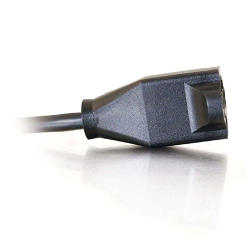 C2G Power Cord, Short Extension Cord, Power Extension Cord, 18 Awg, Black, 6 Feet (1.82 Meters), Cables To Go 03115 #TOP3