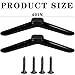 CEEGEWW 2 PCS Tv Stand Base Pedestal Feet,Tv Legs, Universal Tvs Stand Legs For,40 inch, With 4 Screws For Home And Office Use,Universal Base Replacement, Sturdy Black ABS Plastic Feet （Black）