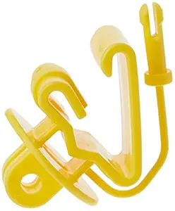 Zareba ITPLY-Z Pin-lock T-Post Insulator, Yellow, 25 per Bag