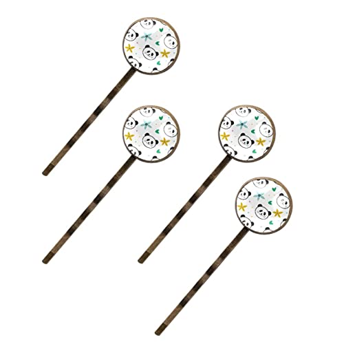 Barrettes à cheveux femme motif panda mignon pince latérale fleurie pour coiffure