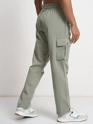 Image of Highlander Men's Utility Pocket Cargo Trousers |Parachute Cargo Trousers |Durable & Functional | Outdoor Ready | Trouser for Men | Men Trousers