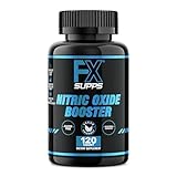 FX SUPPS Nitric Oxide Support | Pre-Workout Supplement for Men & Women – 120 Capsules – with Arginine for Endurance, Workout Performance & Circulation Support