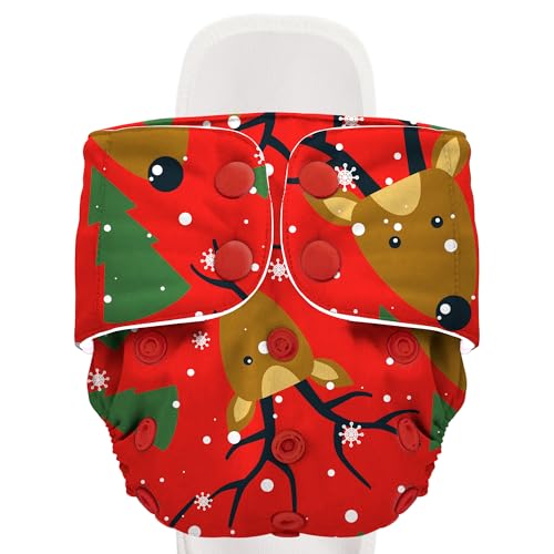 Image of Mylo Leak Proof Baby Cloth Diaper Combo (1 Diaper & 1 Inserts) for 3 Months to 3 Years Babies | Oeko Tex Certified Washable & Reusable Baby Cloth Diaper | Free Size - Celebration Print