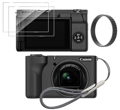 Funda de silicona para Canon PowerShot V1 color negro miniatura 1