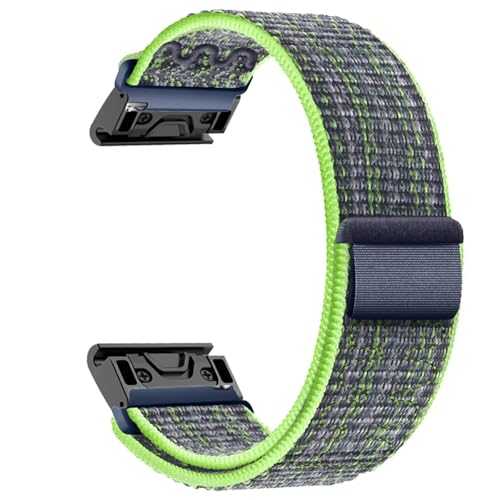 [�����ȓX] �ɓK����Garmin Fenix 8/7 X/EpixProTactix 8 Forerunner 965 955 255 265 Enduro 2�o���h22/26 mm QuickFit�S�����i�C�����҂݃e�[�v(Green blue,26M