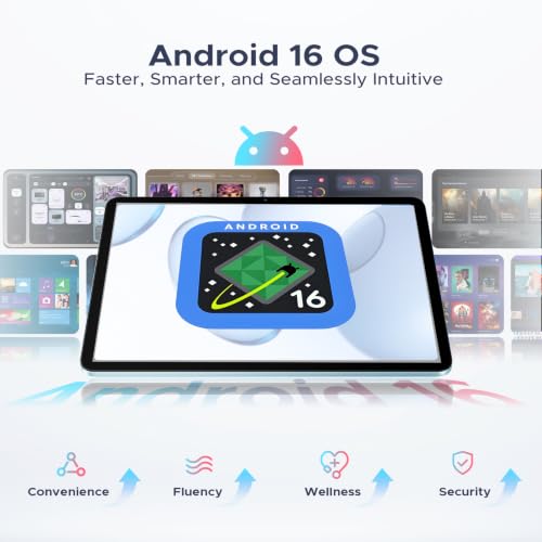 Image of P12 Plus 12.2 Inch Tablet, 2.4K 120Hz Android 16 Tablet with Gemini AI, 48GB+256GB, 12000mAh /18W, Unisoc T7300 Octa-Core, 13MP+8MP, WiFi 5, Face ID, Bluetooth 5.4, Tablet with Keyboard, Pen, Case-Blue