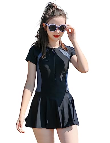 Image of KORADI Girls Swimsuits Rash Guard Swim Set Kids Two-Piece Bathing Suits Teen Swimwear Beach Shorts Sun Protection Swim Shirts