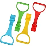 JoyLife Ringe für Kinderbetten, 4 Stück Ringe Baby Hand Ringe Griff Abnehmbarer Handringe für Baby Kleinkind für Beinübung Aufstehen Übung in Kinderbetten Reisebetten (Größe groß)