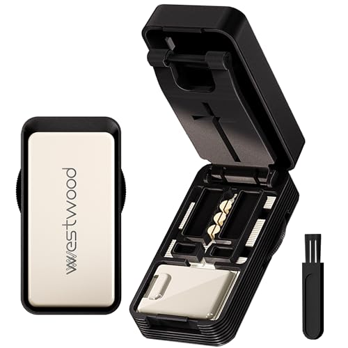 Dvches Pill Cutter Splitter for Small and Tiny Pills, 1/2 1/4 Pill Cutter for Small or Large Pills, Pill Splitter for Multiple Pills at a Time with Centering Device and Stainless Steel Blade (White)