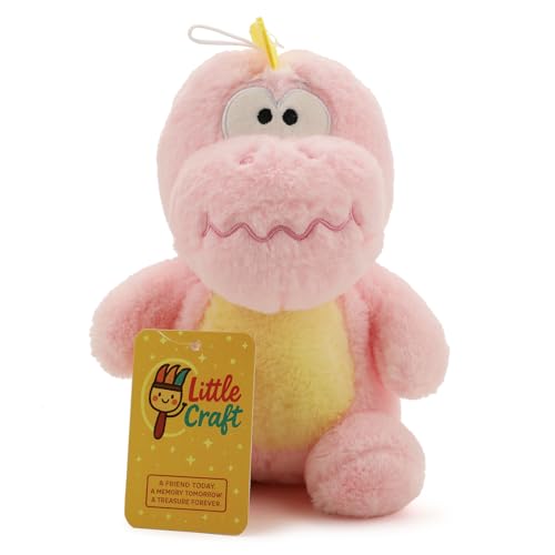 Image of Pink Dino Soft Toy for Kids with Cute Hug-Friendly Plush for Babies, Toddlers & Children Safe, Lightweight & Easy to Clean (25CM)