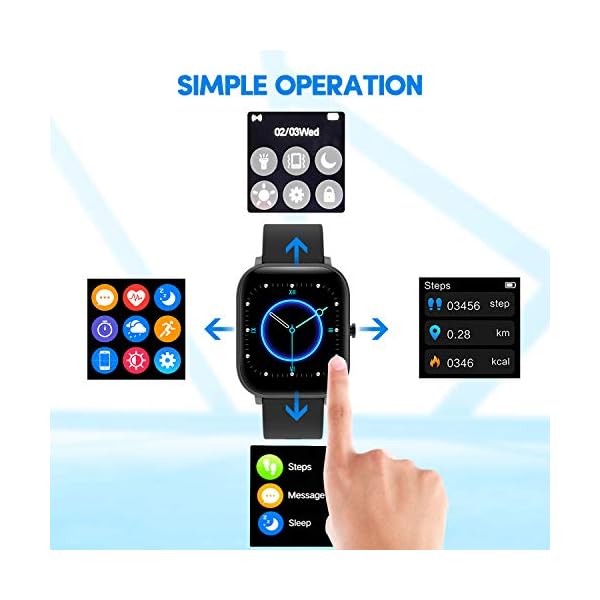Smart-Watch-for-Men-and-Women-DOACE-Smartwatch-with-14-HD-Touch-Screen-Fitness-Tracker-with-Heart-Rate-Monitor-Blood-Oxygen-Meter-Sleep-Step-Tracking-Fitness-Watch-for-Android-iPhone Smart Watch for Men and Women, DOACE Smartwatch with 1.4" HD Touch Screen, Fitness Tracker with Heart Rate Monitor Blood Oxygen Meter Sleep Step Tracking, Fitness Watch for Android iPhone