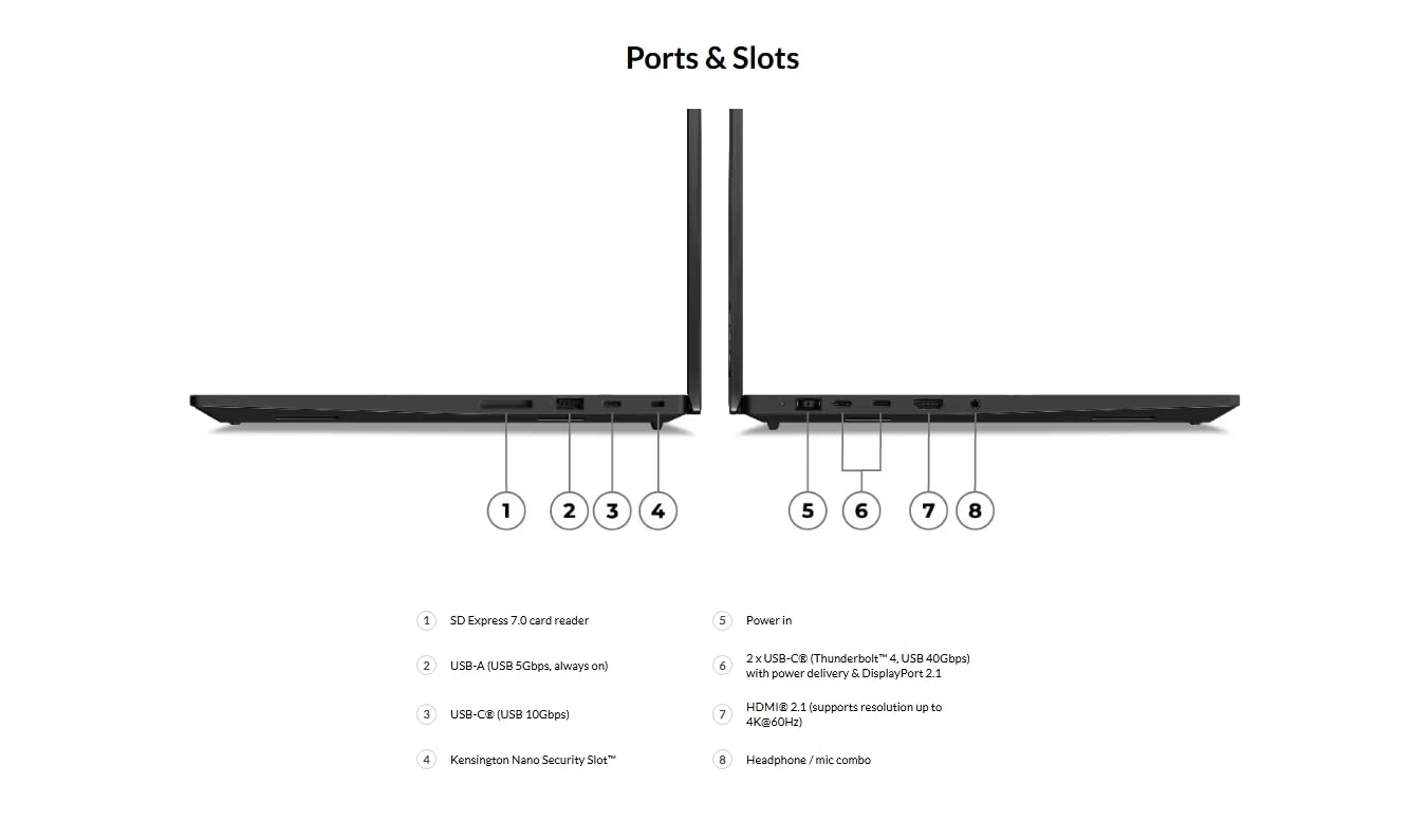 Amazon.com: Lenovo ThinkPad P1 Gen 7, w/Ultra 7, NVIDIA RTX 3000