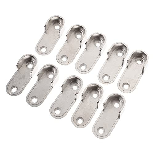 MUCKLILY 10pcs Heavy Duty Closet Rod Holders Brackets for Wardrobes Shower Rods and Curtains Easy Wall Mount Installation for Bathrooms and Bedrooms