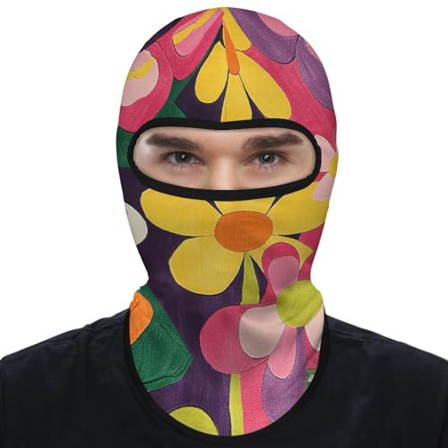 Balaclava para hombre y mujer, máscara completa para esquiar, con diseño de mariposas y flores, cubre cara para ciclismo miniatura 1