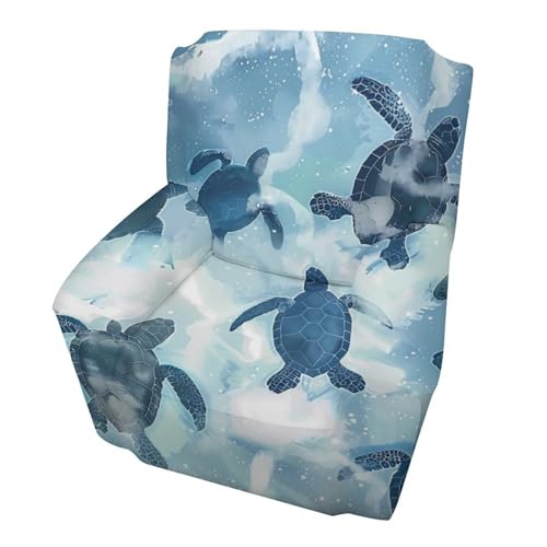 Housse de fauteuil extensible antidérapante de qualité Turtle Sea