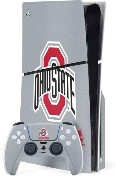 Skinit Decal Gaming Skin Compatible with PS5 Slim Disk Bundle - Officially Licensed Ohio State University Buckeyes Design