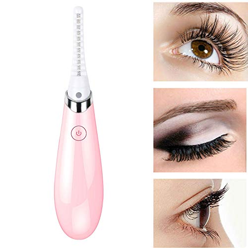 Preisvergleich Produktbild Elektrischer Wimpernzange, Winnes Electric Eyelash Beheizt mit Kamm Design Professional USB Wiederaufladbare Elektronische Wimpern Curling-Tool Augen Make-up-Tools für Beauty Clip Pen (Rosa)