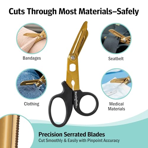 Hummingbird 4-in-1 Medical Scissors - Compact Pocket Size Trauma Shears for Nurses, Students, Practitioners & Medical Professionals (Blue) - Thumbnail 6