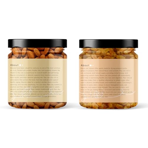 Image of Goshudh Almonds 250g + Raisins 250g Combo Pack | Natural & Crunchy, Protein-Rich Dry Fruits, Perfect Healthy Snack (500gm Combo Pack)
