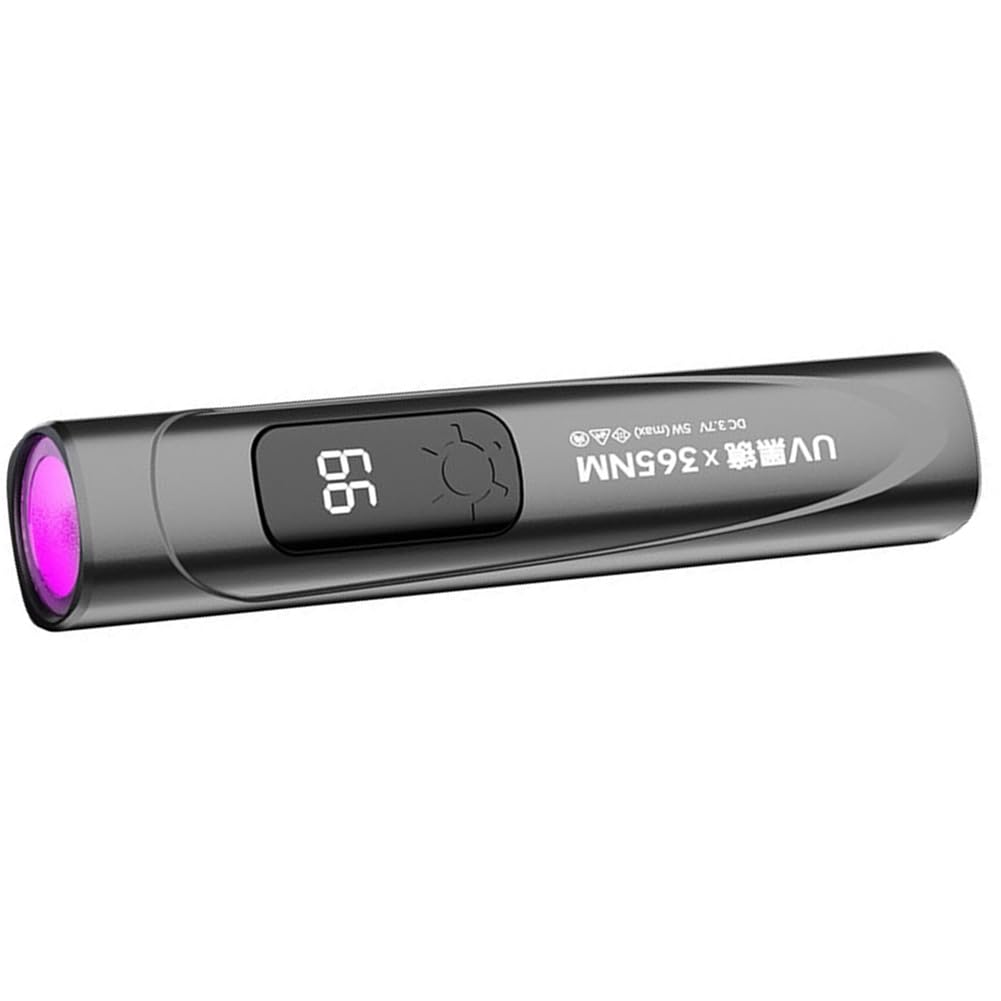 Jnchdghwa UV Light Flashlight USB Rechargeable for Banknote Verification, Anti-Counterfeiting Jade Wood' S Lamp and Cat Ringworm