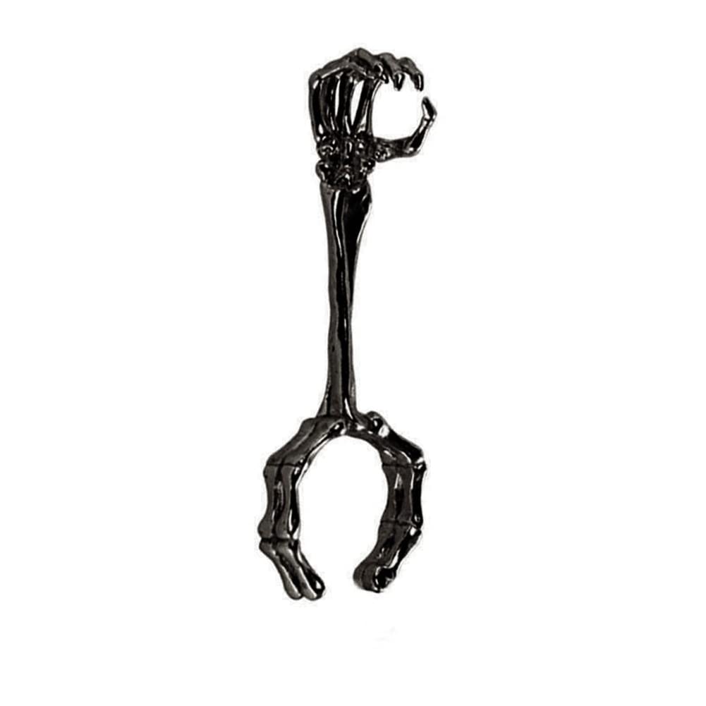 Chengxun Skull Hand Bone Smoking Ring Adjustable Cigarette Holder for Women and Men (black)