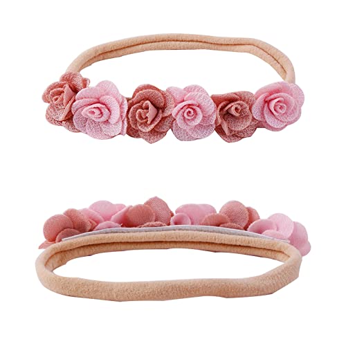 Nuwajp Baby Girls Headbands Flower Headband 6 Pcs Nylon Elastic Headbands Newborn Hair Bows Hair Accessories For Infant Toddlers Kids #TOP4