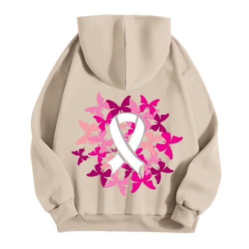 Breast Cancer Awareness Womens Hoodies Graphic Zip Up Hoodie Oversized Sweatshirt Casual Long Sleeve Fall Clothes - image 6
