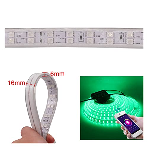 Tira de luces LED RGB 5050 para decoración interior del hogar con kit remoto de 24 teclas 4