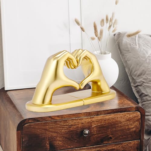 Xmeden Book Ends Heart Design Modern Bookends For Shelves thumb #5