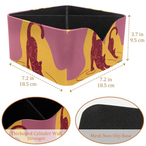 Porte-stylos rectangulaire chat mignon à double compartiment pour papeterie - 4