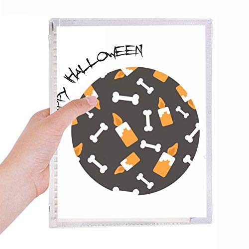 Carnet à spirales Candle Bone Halloween rechargeable pour vos rituels d'écriture nocturnes