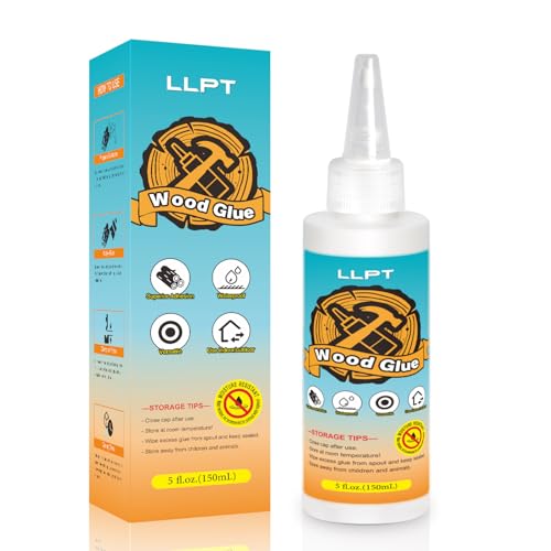 LLPT Wood Glue | Waterproof Strong Wooden Glue Exterior | All Purpose Wood Adhesive | Heavy Duty for Furniture Craft DIY & Woodworking (LWG150) | 150ml