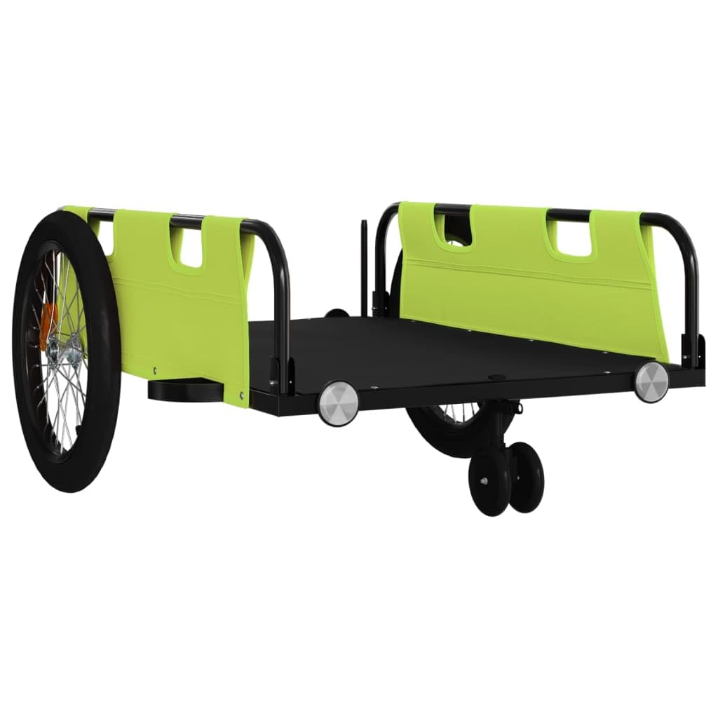 Rimorchio Bicicletta Blu con Tessuto Oxford e Telaio in Ferro, X X, Pieghevole, Molla, per Città, Shopping, Viaggi, Uso Quotidiano