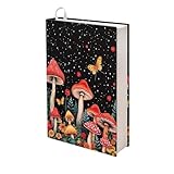 Gomyblomy Mushroom Butterfly Book Covers Washable Book Protector for Hardcover Books Textbooks up to 9 x 11 Inches Reusable Book Sox Stretchable Book Cover Back to School Gift