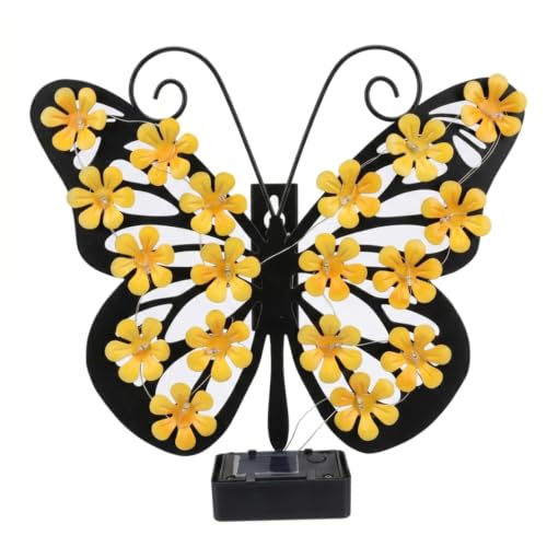 Lampe solaire papillon d'extérieur pour éclairer un mur de jardin sombre sans travaux