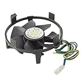 Ruilogod Connecteur PC de bureau 4pin CPU LGA775 Cooler ventilateur de refroidissement