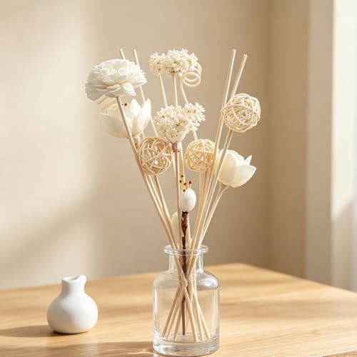 Set de 18 palitos difusores de aroma de rattan miniatura 6