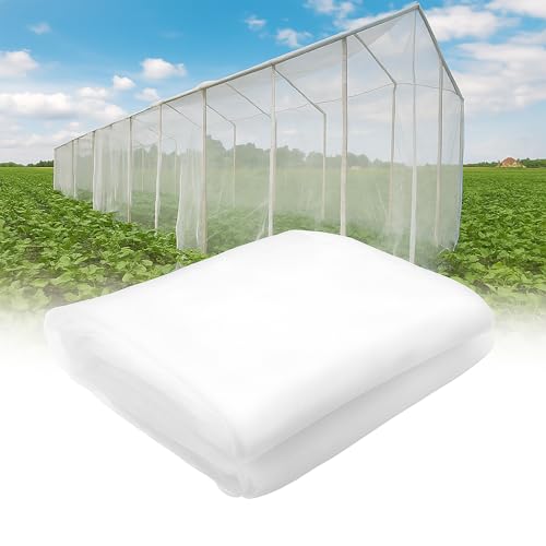 Rete di Protezione dagli Insetti, 2,5 x 10M Rete di Protezione per Piante, Bianco Rete Antinsetti per Orto, Rete Protezione Insetti, Reti Protettive da Giardino per la Protezione di Piante