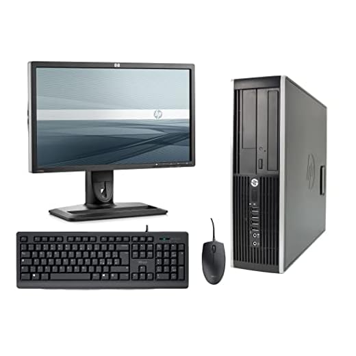 HP Elite 8200 Ordinateur de Bureau Complet avec écran 22-inch (Intel Core I5-2400, 8 Go de RAM, SSD de 240 Go, DVD, Windows 10 Professionnel Original) Noir (Reconditionné)