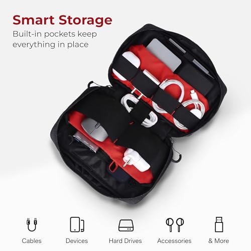 Image of MegaStro Pro Tech Organizer: Waterproof Organizer for Electronics, Gadgets, Cables, Hard Disks and Accessories - Travel Kit