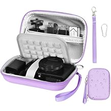 EMART Digital Camera Case, Small Camera BagFit Camera Size<6"x4"x0.9" for VAHOIALD FHD 1080P/KODAK PIXPRO FZ55/CAMKORY/Lecran, Camera Carrying Case with EVA Anti-Shock BubbleCase Only-Purple