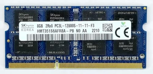 Image of 8GB DDR3L-1600Mhz SODIMM Laptop RAM Memory PC3L-12800S HMT41GS6AFR8A-PB 1.35v 204Pins Compatible with SK Hynix Memory Module (3 Year Warranty)