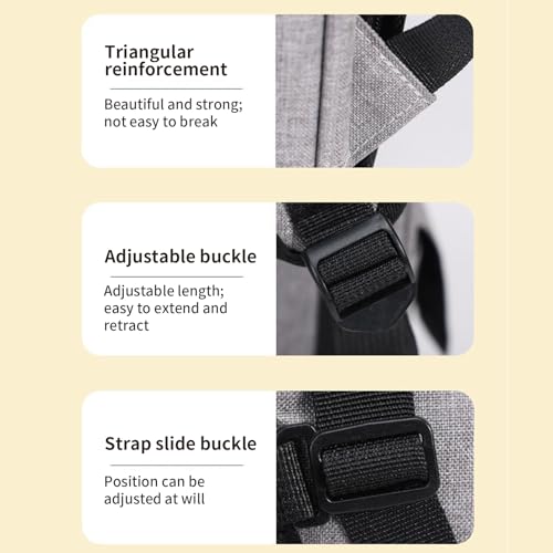 Mochila transportín para gatos y perros pequeños con panel trasero expandible 8