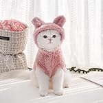Cat Bunny Ears Costume Cute Dog Kitten Hoodies Sweater Rabbit Ears Puppy Pet Apparel (Small,Pink) - Image 4