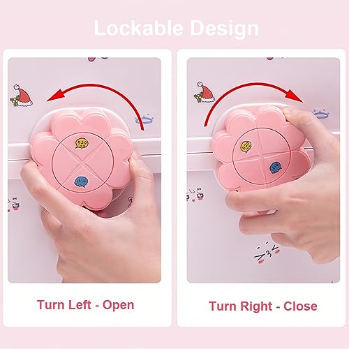 SEAHOME Hair Accessories Organizer for Girls Headbands, Clips, Ties Baby Girl Supplies, Lockable Three-layer Folding Craft Organizers and Storage Plastic Jewelry Box, 11.4x6.3x6.3in - Image 5