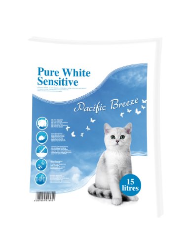 Europet Bernina 447–416921 Litière pour Chat Pure White Sensitive Parfum Pacific Breeze, 0,5–2...