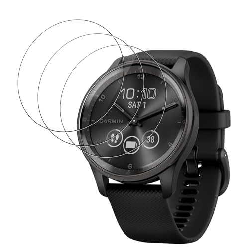 MEMELOKA Verre Trempé pour Garmin Vivomove Trend, 3 Pièces 9H Dureté [Anti-Rayures][Sans Bulles][Haute définition] Protection Écran pour Garmin Vivomove...