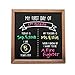 Olive & Emma First Day of School Reusable Chalkboard Sign | 12" x 12" Wood Framed Chalkboard | Back to School Photo Prop Board