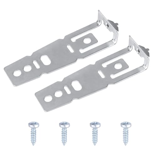 2 soportes de montaje para lavavajillas WD01X27759 con tornillos, clips de instalación universales debajo del mostrador, clips de lavavajillas, pieza de repuesto para accesorios GE Hotpoint